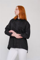 Show details for Black Double Pocket Women's Shirt Tarik