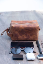 Picture of JOURNEY Genuine Leather Hand-Travel-Makeup Bag
