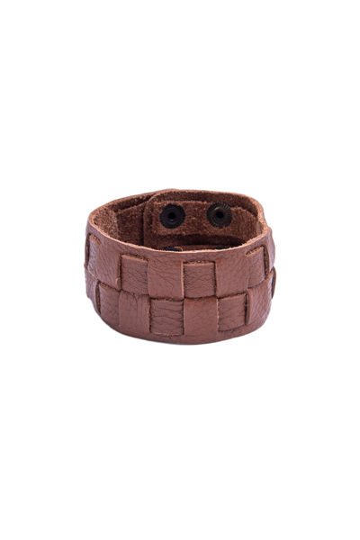 Picture of Square Cut Genuine Leather Bracelet