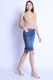 Picture of Women's skirtshort jeans blue color
