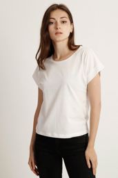 Picture of Light beige round neck women's T-shirt
