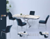 Picture of Cappuccino Color Extendable Glass Dining Table - With Chairs