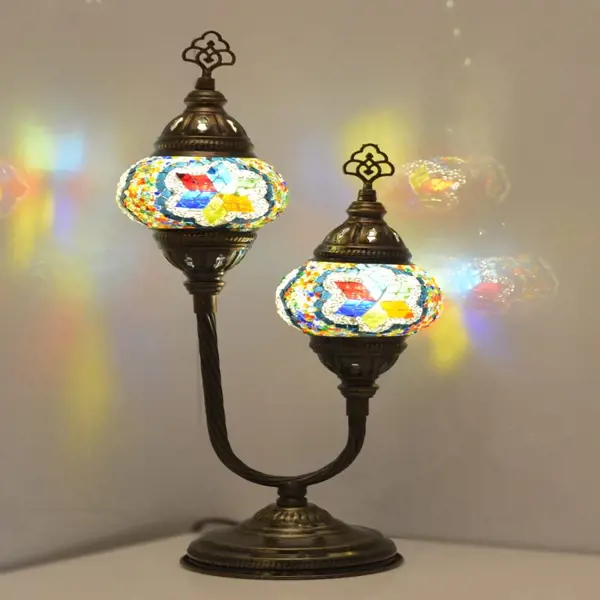 Picture of Mosaic double glass table lamp