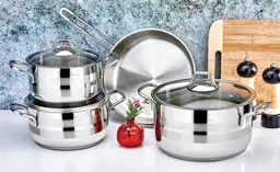 Picture of Plain deep pots cookware set 8 pieces