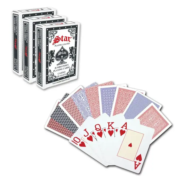 Picture of Star Blackjack Half Plastic Playing Cards