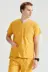 Terikoton İnce Kumaş Cerrahi Takım Hardal Sarı Renk V Yaka Forma resmi
