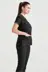 Picture of Surgical suit made of thin cloth, black, with a V-neck