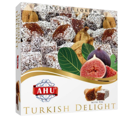 Picture of Turkish Delight with figs - 500 grams