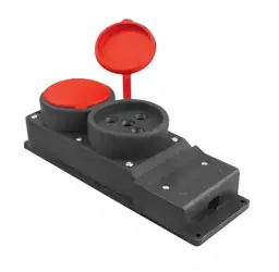 Picture of Integral three-phase socket assembly with synthetic rubber body