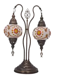 Show details for Mosaic swan neck lamp (double glass) Tarik