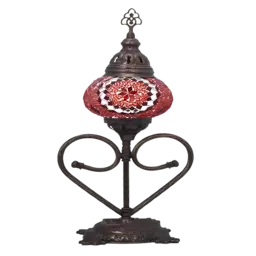 Show details for Heart shaped mosaic table lamp Tarik