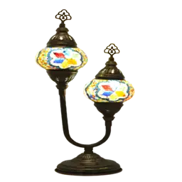 Show details for Mosaic double glass table lamp Tarik