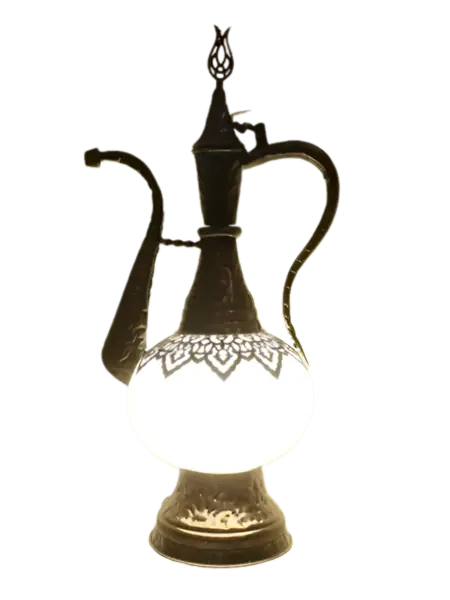 صورة مصباح من الفسيفساء نوع  عثماني على شكل رقبة الجمل
