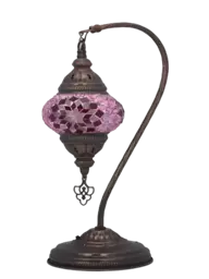 Show details for Stained Glass Mosaic Camel Neck Table Lamp (Night Light) Tarik