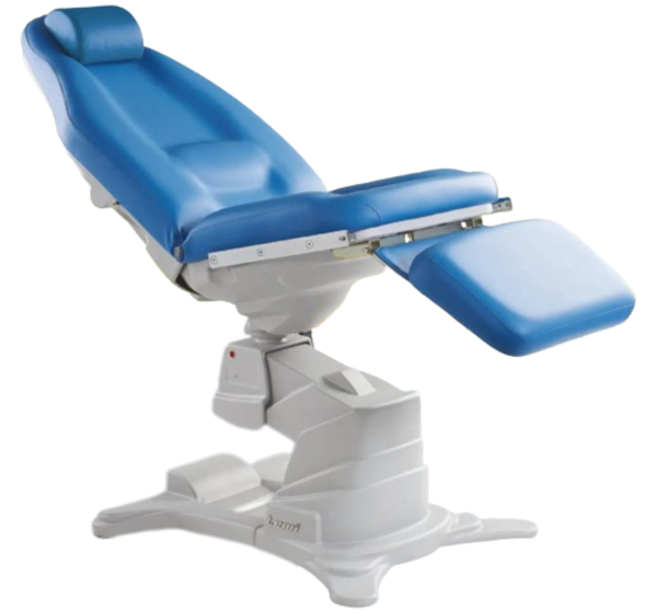 صورة كرسي للعلاج في العيادات الخارجية،  الأنف والأذن والحنجرة ،والأسنان ،  فحوصات العين و  فحص الأمراض الجلدية.
