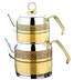 صورة إبريق شاي باللون ذهبي سادة - متوسط ​​الحجم
