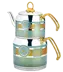 صورة إبريق الشاي المزين  باللون التركواز - حجم وسط
