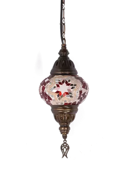 صورة مصباح من  الفسيفساء على شكل قلادة واحدة معلقة 
