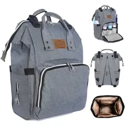 Show details for Baby bag for mom, gray color Tarik