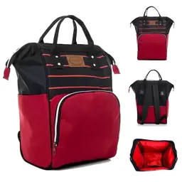 Show details for Children's bag for the mother, black-red color Tarik