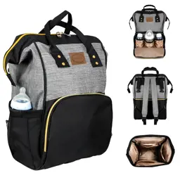 Show details for Children's bag for the mother, black-gray color Tarik