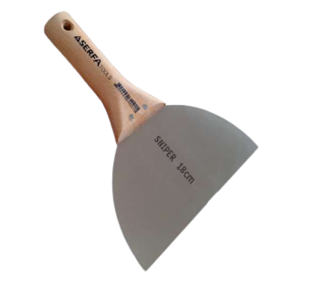 صورة سكين معجون  بمقبض خشب(مشحاف) 8cm
