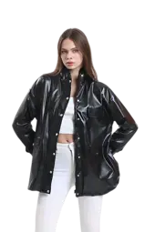 Show details for Leather jacket Tarik