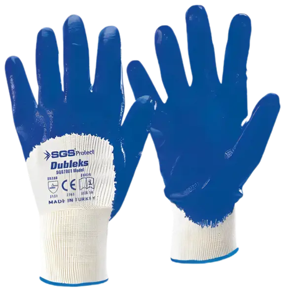 Picture of Cotton gloves with a double layer of latex coated