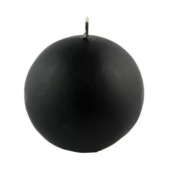 Picture of Ball Candle - Unscented -Black Color 