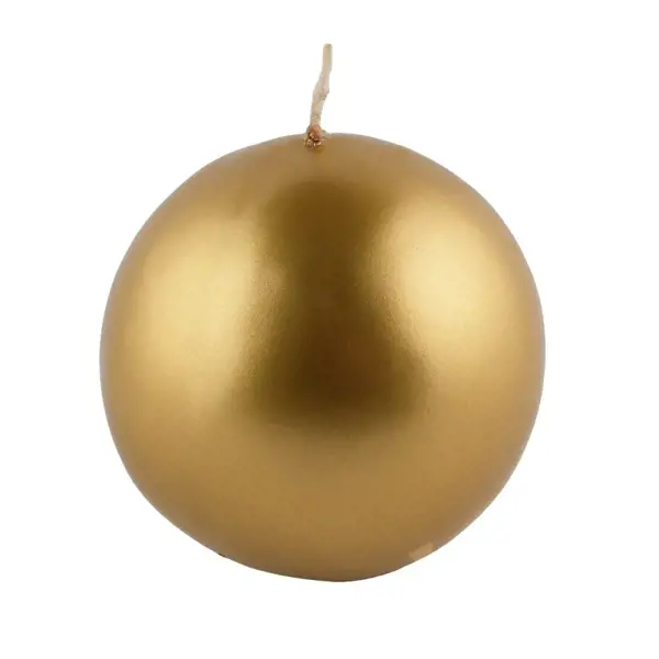 Picture of Ball Candle - Unscented -Metallic Gold Color 