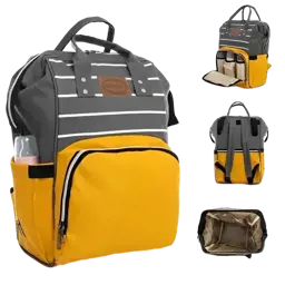 Show details for Children's bag for the mother, yellow-gray color Tarik