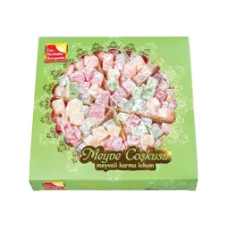 Show details for Delight small pieces flavored with coconut and pistachio, 100 grams Tarik