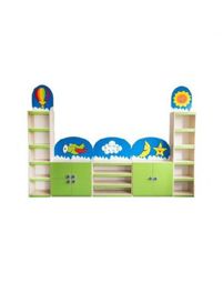 Picture of Kindergarten Cabinet set with Roofed Home Figure