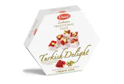 Show details for Turkish delight with pomegranate and pistachio flavor 350 grams Tarik